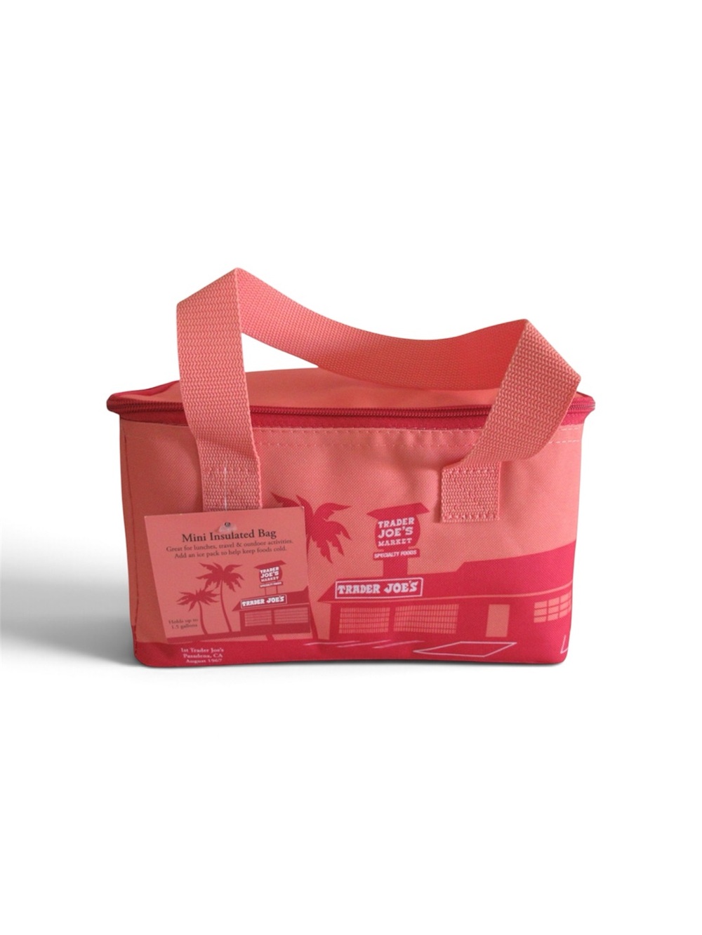 Trader Joe’s Coral Mini Insulated Tote – Reusable, Compact, Keeps Items Cold